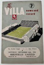 Aston Villa v Sheffield United 26th September 1953