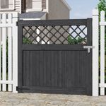 Privacy Wooden Door Garden Gate Pedestrian Fence Gate Decorative Trellace Top