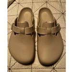 Birkenstock Boston EVA Men's Sandals Cream Buckle Comfort UK 9 EU 43