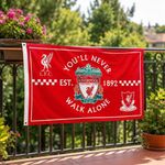 Liverpool Flag You'll Never Walk Alone Large Flag (5ft x 3ft) Present Gift LFC