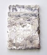 1849 EARLY VICTORIAN STERLING SILVER CALLING CARD CASE. Y & W BIRMINGHAM