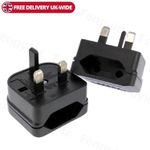 EU European Euro Europe 2-Pin To 3-Pin UK Travel Plug Socket Converter Adapter