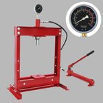 12 Ton Hydraulic Shop Press with Gauge Heavy Duty Workshop Garage Press Stand