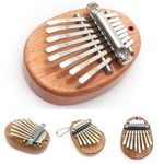 8 Tasten Daumenklavier Mini Kalimba Mahagoni Daumen Thumb Piano Eingebauter Gift
