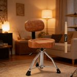 Rock Solid Drum Throne: Hydraulic Height Adjust with Backrest Included