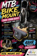 MTB Bike Fork Mount || BOOST 15mm*110mm Thru Axle || Mountain bike / Car & Van