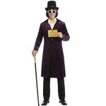 Adults Factory Boss Costume Wig Hat Cane Golden Ticket Glasses World Book Day