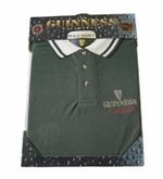 SUPER SALE Guinness Original Vintage Polo Shirt Green With Cream Collar Size Med