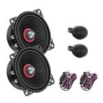 Bassface IndyCX4 320w Max 4"Inch 10cm Component Car Door Speakers & Tweeters