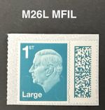 GB 2026 KCIII 1st Large BOOKLET STAMP, M26L/MFIL, SG V5020, MNH