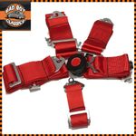 Seat Belt 5 Point Racing Harness Kit Quick Release Track / Race / Drift Car RED