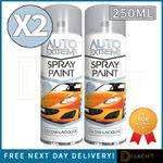 2 x CLEAR LACQUER AEROSOL SPRAY PAINT 250ML FOR AUTO CAR VAN BIKE RESTORE METAL