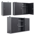 Wall Mounted Hanging Tool Box Garage Storage Cupboard Metal Chest Cabinet w/Door