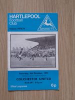 Hartlepool v Colchester United, Division Four, 1973/4