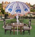 Garden Parasol Handmade Embroidery Indian Outdoor Sun Shade Patio Umbrella 72"