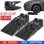 2X Heavy Duty 5 Ton 2.5+2.5 Ton Plastic Car Ramp Lifting Ramps 33cm Extra Wide
