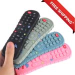 Silicone Baby Teether TV Remote Shape | BPA-Free Chewing Sensory Toy for Infants