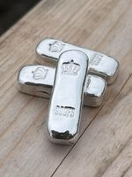 999 Fine Silver Smoothie Bar 1/2ozt, Hand Made Shiny Investment bar, Half Ounce.