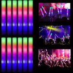 Light Up Premium LED Foam Glow Stick High Quality Multi Colour Large 18" Long UK