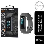 Aquarius Fitness Tracker Watch Heart Rate Step Counter IP67 Waterproof Black