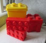 Lego Mixed Lot of Genuine Storage Boxes Tubs x5 Blue Pink Bundle