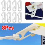 8pc Flag Pole Clips Nylon Snap Hook Flagpole Attachment for Flag Lanyards Banner
