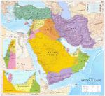 Map of the Middle East - Political Wall Map, Middle East Map