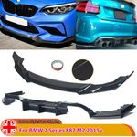 CARBON ABS  FRONT BUMPER SPLITTER REAR DIFFUSER LIP BODYKIT FOR BMW M2 F87 2015+