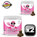 x2 NutriPaw All-Itch Immunity Treats For Dogs - Soothe Itchy Paws, Eyes, Ears, S