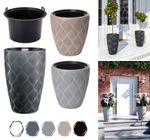Round Tall Plant Pot Elegant Large Flower Indoor Outdoor Garden Planters Flow