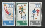 Malta 1978 World Cup set SG 601-603 Mnh.