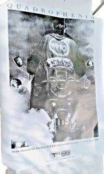 THE WHO "QUADROPHENIA" ALBUM COVER POSTER TRACK RECORDS 1973 EX CONDITION MOD