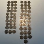 1949 One Shilling King George VI Coin 34 Scottish 30 English (64 Coins In 1 Lot)