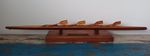 Wooden model of four seated Kayak. Made In 1984.