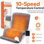 10 Heats Electric Heat Pad Washable Warmer Mat Blanket Shoulder Back Pain Relief