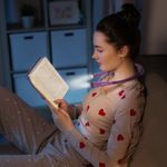 Glocusent LED Neck Reading Light Rechargeable 3 Colors 6 Brightness Levels