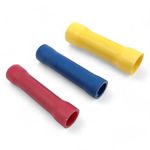 Insulated Butt Connectors Electrical Crimp Wire Cable Terminals Red Blue Yellow