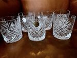 Set 6 Vintage Cristal d'Arques French 24% Lead Crystal Whiskey Glasses Tumblers