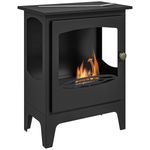 Freestanding Bioethanol Fireplace Ethanol Stove with 1.2l Tank
