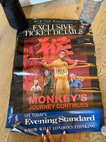 Monkey's Journey Continues Autographed Film Poster Jamie Hewlett Damon Albarn