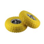 2 x 10" Puncture Burst Proof Solid Rubber Sack Truck Trolley Wheels Spare Tyres