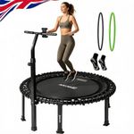 BCAN BT4 40" Bungee Fitness Rebounder Trampoline for Adults, 90% Pre-Assembled