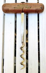 Vintage Harveys of Bristol Hunting Port Wooden Handled Corkscrew Made in England