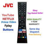 REPLACEMENT REMOTE RM-C3338 FOR JVC SMART TV-YOUTUBE-NETFLIX-PRIME VIDEO-Fplay 
