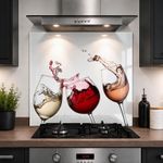 Printed Glass Kitchen Splashback 6mm Toughened Heat Resistant Hob Design No 2018