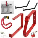 Ladder Rack Wall Brackets Lockable Heavy Duty Triple Double Padlock Chain Lock