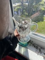 Silver And Pink Mystery Jewellery Jar Second Hand Costume Jewellery Bundle