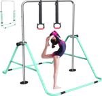 FBSPORT Gymnastics Bar for Kids Foldable Adjustable Height Home Training Green