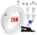 20 M Water Supply Pipe Tube and Fridge Connectors Kit for European Style Double