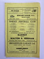 Barnet v Walton & Hersham;  Athenian League,  24th August 1963